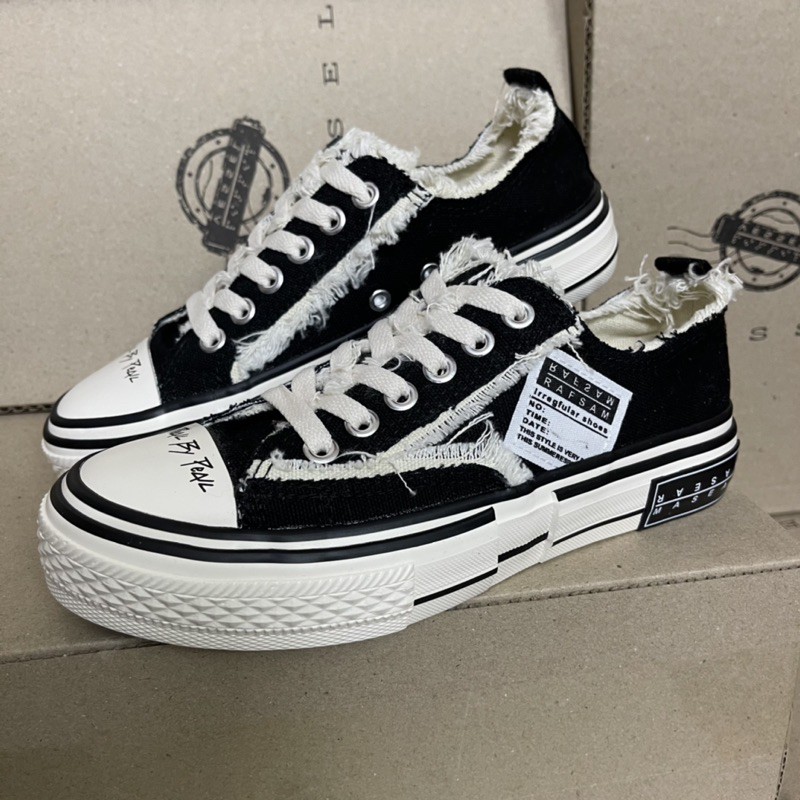 Giày rách sneaker rách đế trắng style rách cao 3-4cm