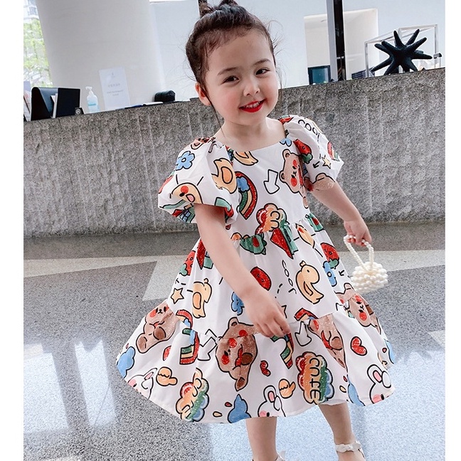 Váy bé gái AM873 - Đầm bé gái siêu mát TTR276