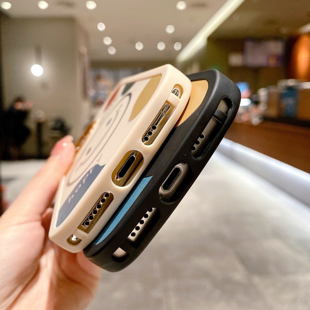 Ốp Điện Thoại Chống Sốc In Hình Mặt Cười Cho iPhone 7 plus 8 plus xs max xr 11 pro max 12 pro max 13 pro max