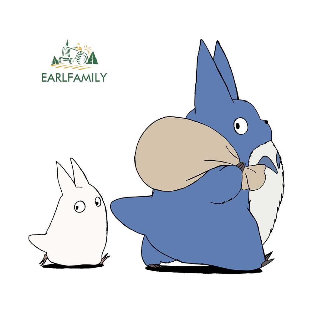 Earlfamily Đề Can vinyl Dán Xe Hơi / Cửa Sổ Xe Hơi Họa Tiết Hoạt Hình totoro Vui Nhộn Chống Thấm Nước 13cm