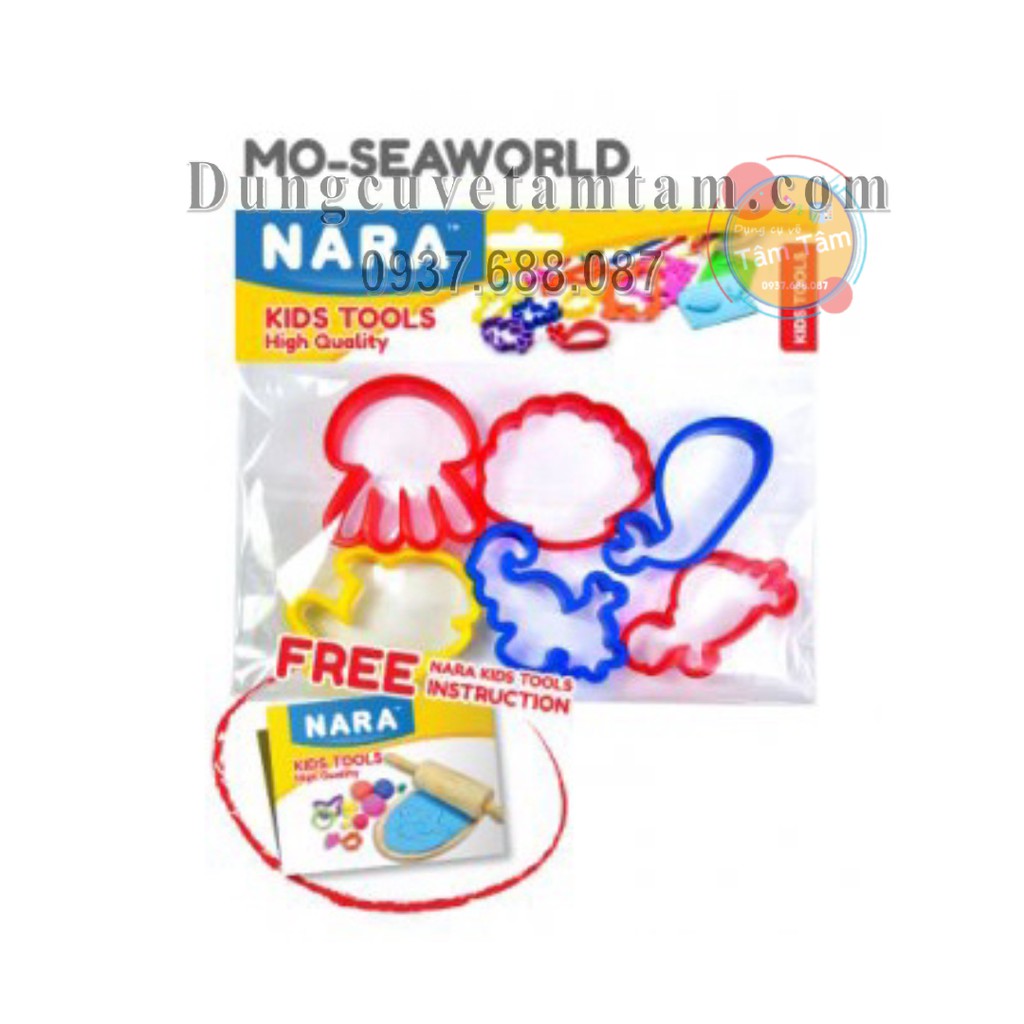 [ TÂM TÂM ]-BỘ KHUÔN NẶN 6 MÓN NARA MO-SEAWORLD