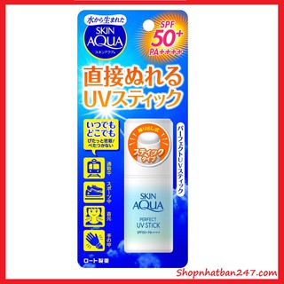 Kem chống nắng dạng lăn Skin Aqua ROHTO Perfect UV stick SPF50+ PA++++ 10g