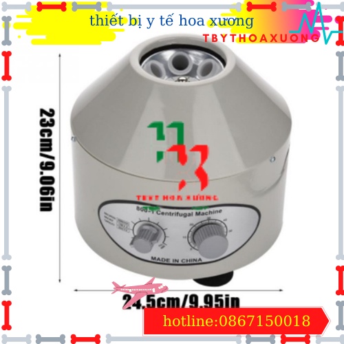Máy Tách Huyết Tương 6 Ống - Máy Ly Tâm 6 Ống 800-1 Có Núm Hẹn Giờ