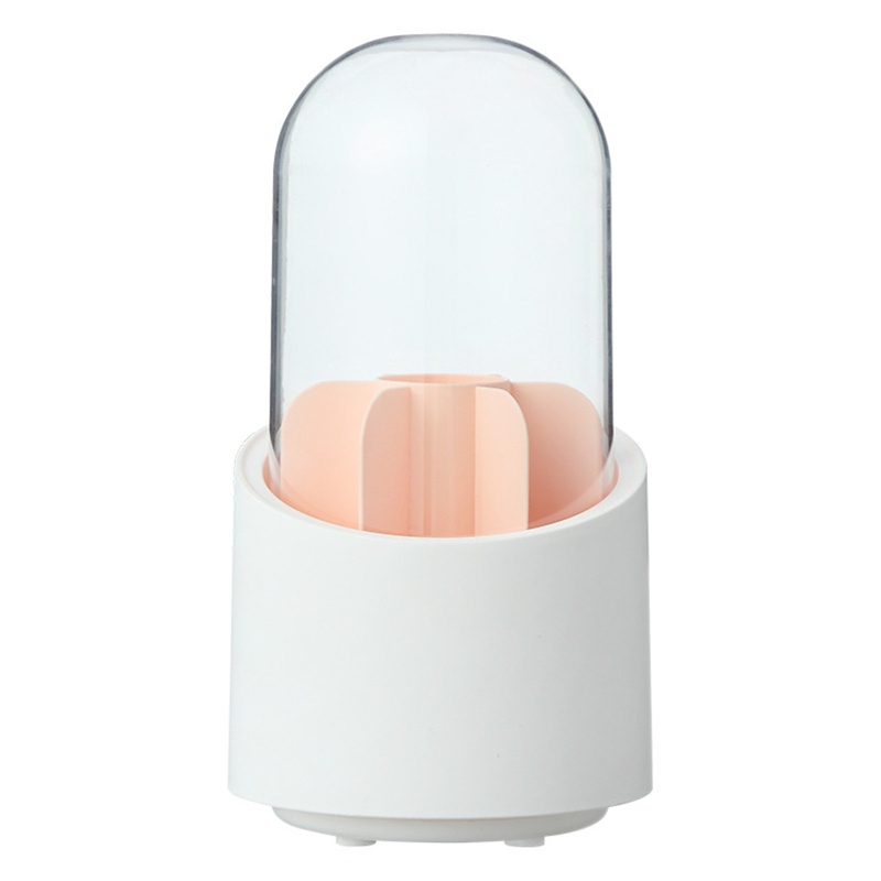 Hộp Đựng Cọ Trang Điểm Cỡ Lớn Xoay 360 Độ Kèm Nắp Đậy Tiện Dụng