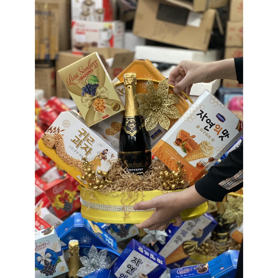 giỏ quà Tết ảnh thật - giỏ quà tết - khay quà tết - quà tết