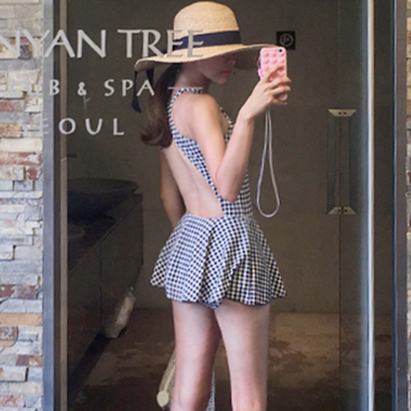 Đồ bơi đẹp đầm liền 1 mảnh - thiết kế khoe lưng trần - QHS1706A