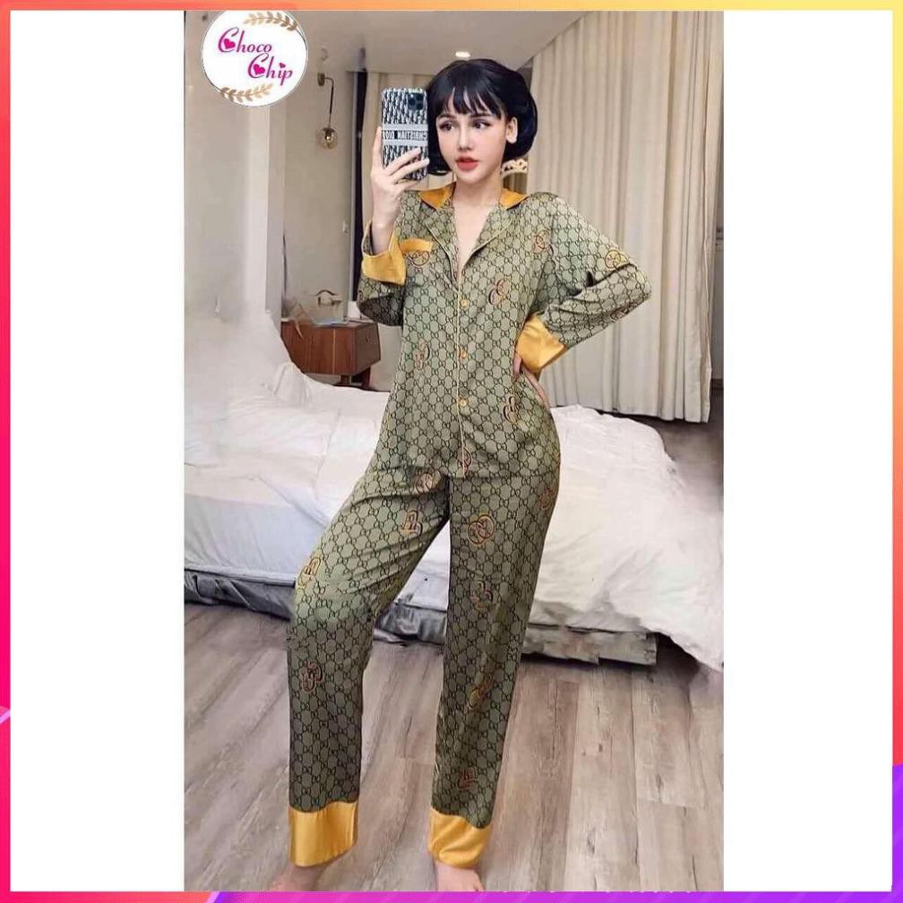 [FreeShip – Xả kho] Pijama Cao Cấp|Đồ Ngủ Lụa Đẹp Chất Xịn Xò Mã PI 01778 - Chocochip Shop  ྇