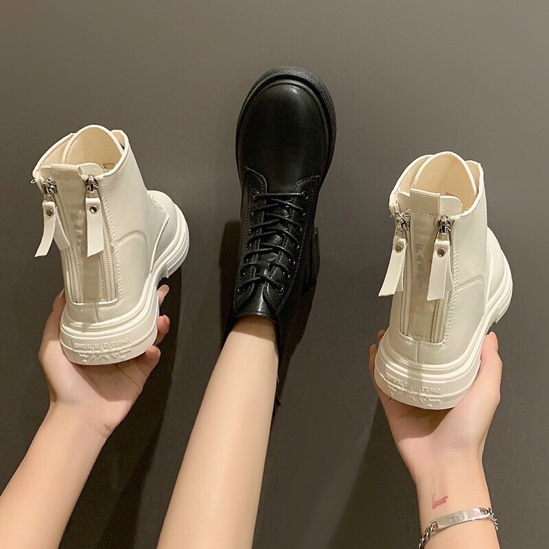 BOOT 2 KHOÁ SIÊU XINH- Boot đông khoá kéo đi dễ dàng ôm chân