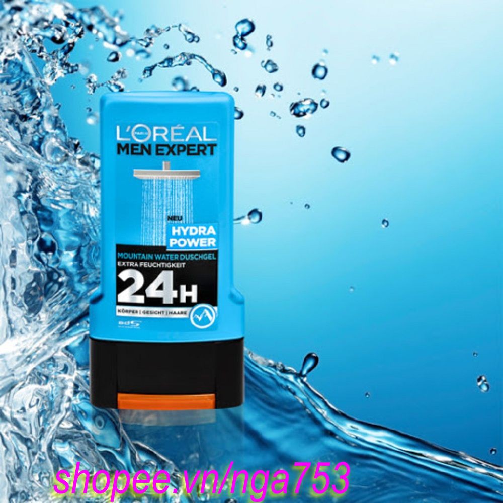 Sữa tắm gội Loreal Paris 3in1 Men Expert Hydra Power 300ml 100% chính hãng, shop 99k cung cấp và bảo trợ