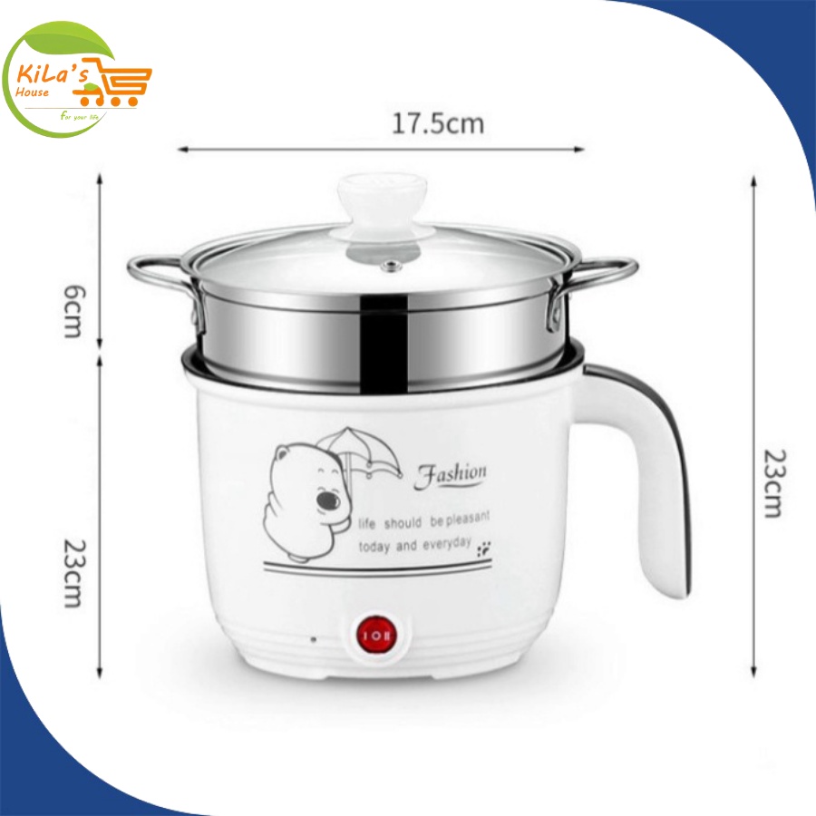 Ca Nấu Mì, Nấu Cơm Đa Năng Có Tay Cầm 1,8L  Cooking Poot