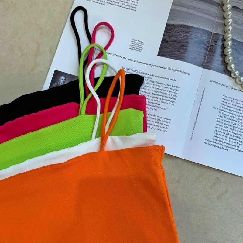 ÁO THUN 2 DÂY NHIỀU MÀU BASIC (hàng 2 lớp) MS90100