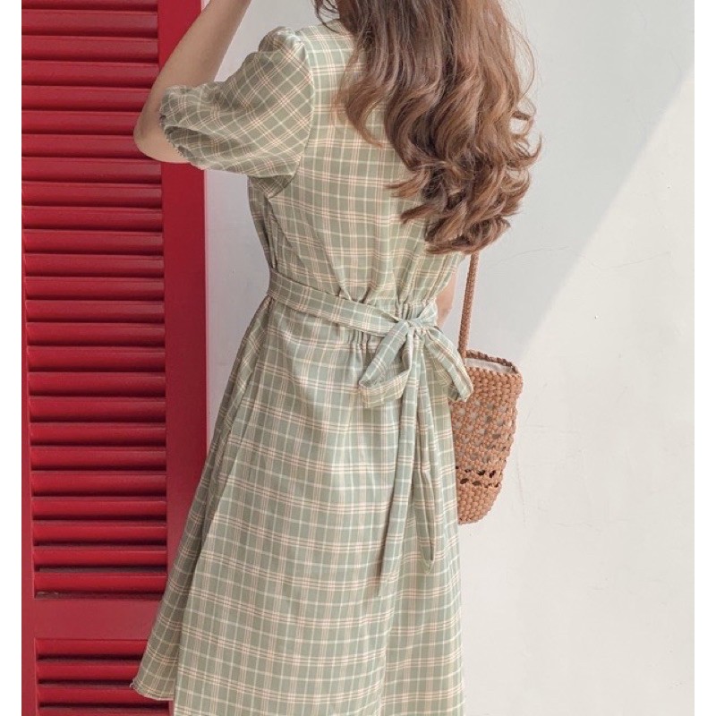 Thanh lý váy xanh caro