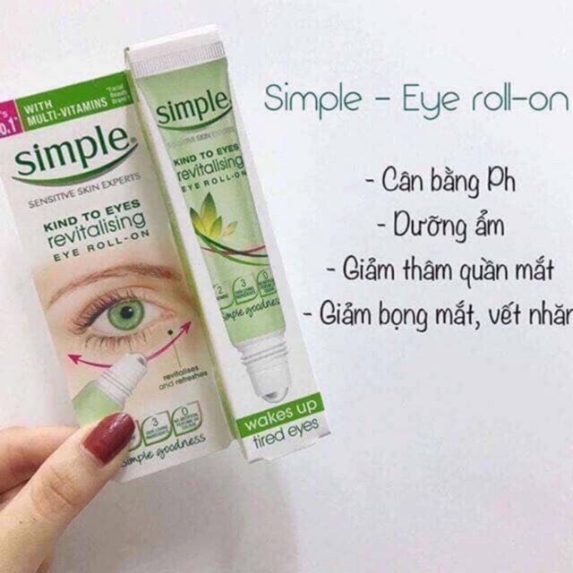 ❌Lăn dưỡng mắt Simple Kind to Eyes Revitalizing❌