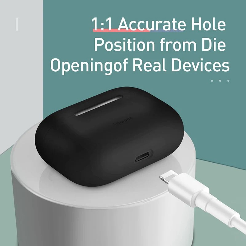 Case Baseus Shell Pattern chống sốc cho Airpods chất liệu Silicon siêu bền dai chống bám vân tay