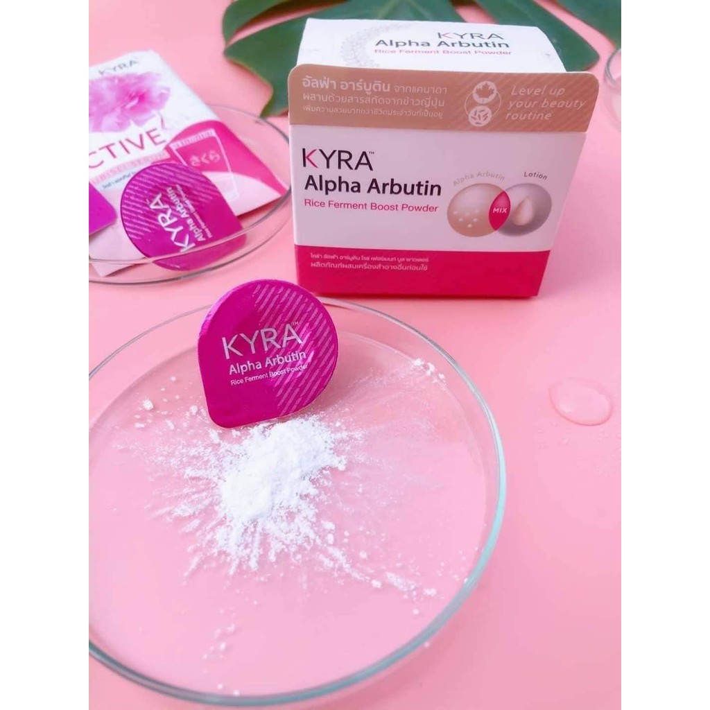 1 viên -BỘT KÍCH TRẮNG KYRA Alpha Aburtin Rice Ferment Boost Powder Thái Lan(CHÍNH  HÃNG 100%)