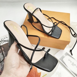 Giày Cao Gót Chiến Binh Cột Dây Cao 7cm