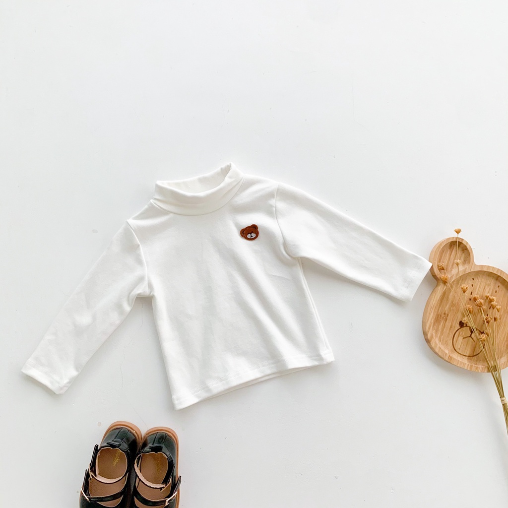 Áo Sơ Mi Tay Dài In Hình Gấu Đáng Yêu Dành Cho Bé