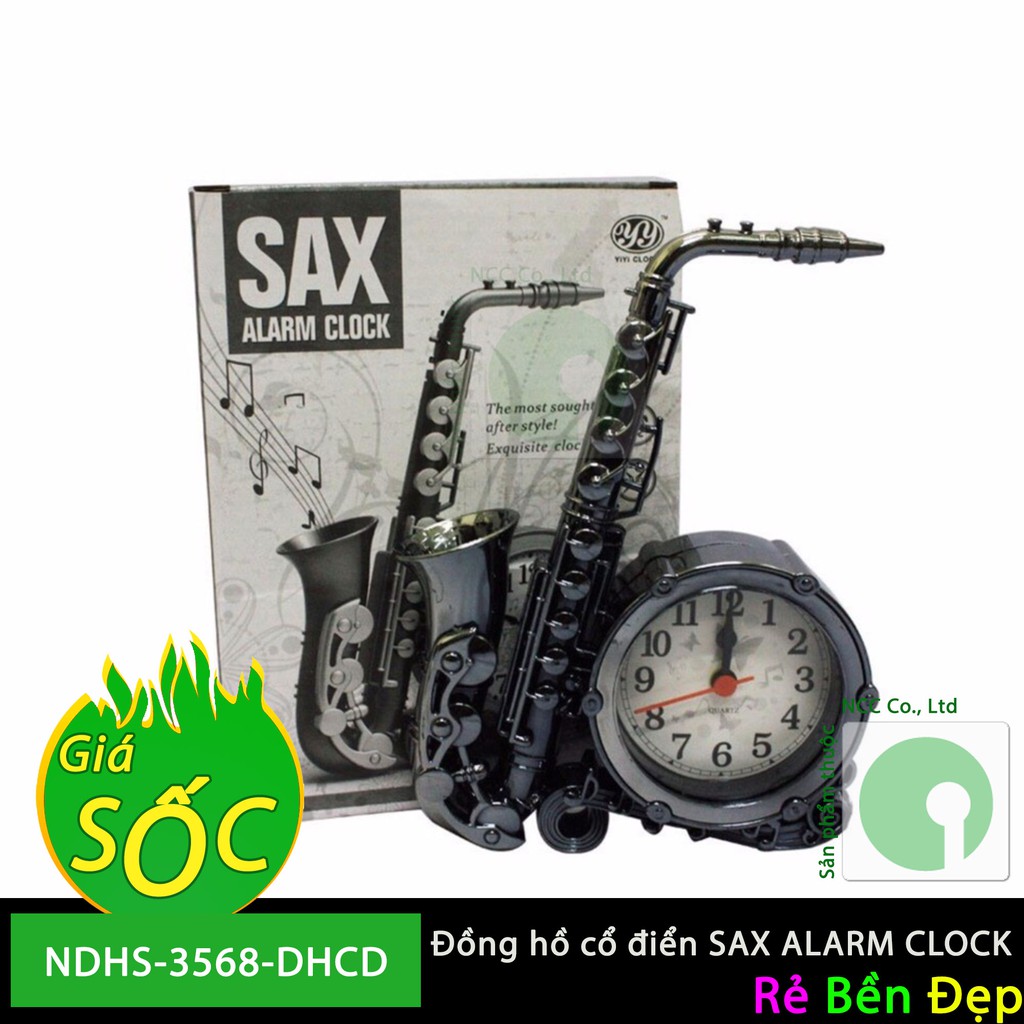 Đồng hồ cổ điển SAX ALARM CLOCK - NDHS-3568-DHCD