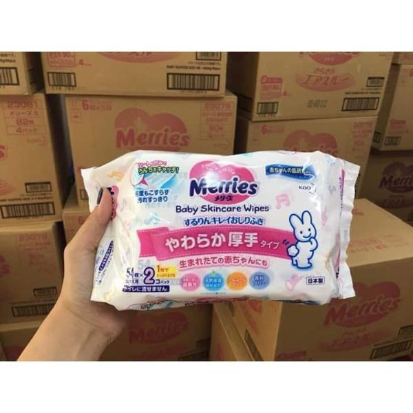 Giấy ướt Merries 54P 99% nước tinh khiết Nội địa Nhật Bản