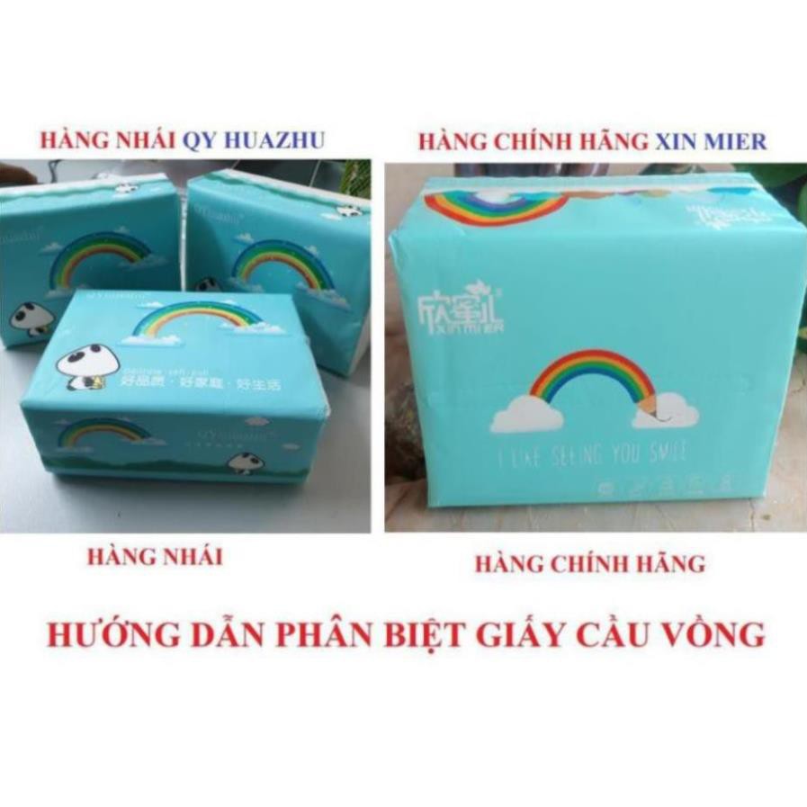 COMBO 10 GÓI KHĂN GIẤY ĂN CẦU VỒNG XIN MIER/ GIẤY ĂN LAU MIỆNG ĐA NĂNG