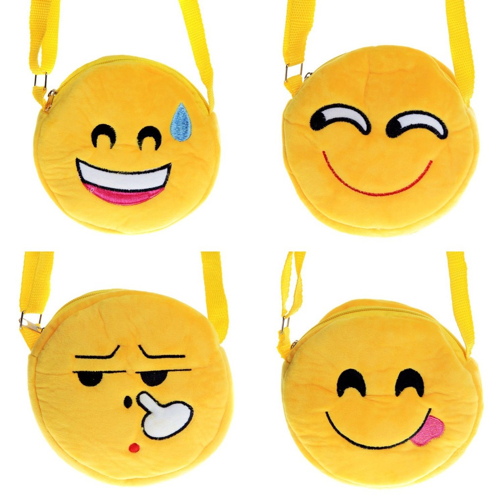 1 Túi Đeo Chéo Hình Emoji Dễ Thương Cho Bé