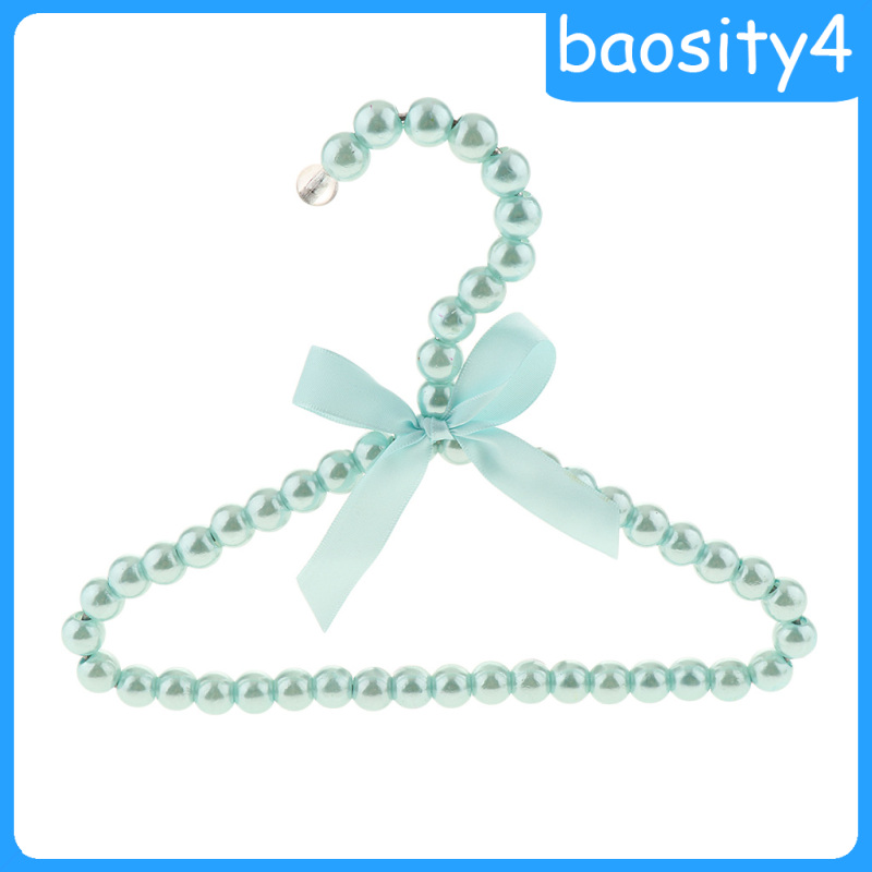 4 Móc Treo Quần Áo Hình Nơ Đính Ngọc Trai Cho Bé Gái