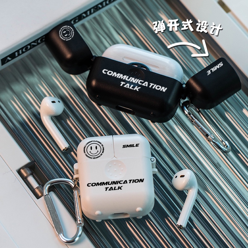 Vỏ Bảo Vệ Hộp Sạc Tai Nghe Airpods 3 Airpods 2 Airpods 2nd gen 1 / 2 Pro Mềm Hình Mặt Cười Dễ Thương