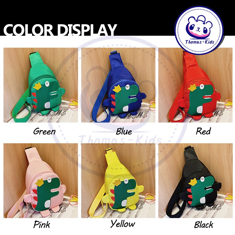 [THOMAS KIDS] Túi Trẻ Em Dung Tích Lớn Túi Mầm Non Thường Thời Trang Túi Đeo Chéo Hình Khủng Long Dễ Thương