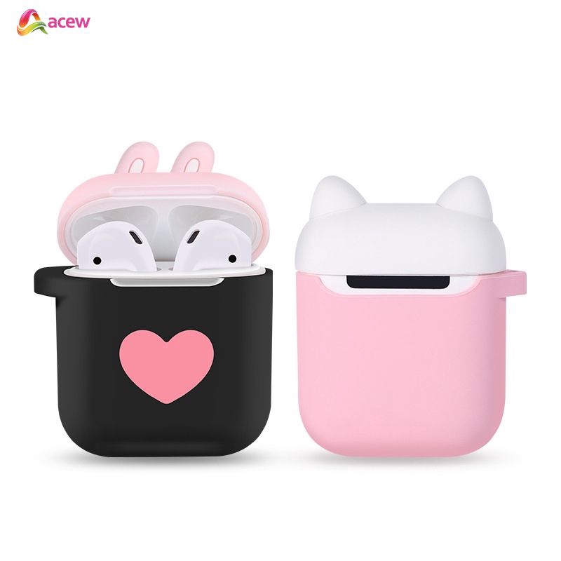 ✪Earphone*COD✪ Silicone Case Cover Cute Cat Protective Skin Earphones Pouch For Apple AirPods
