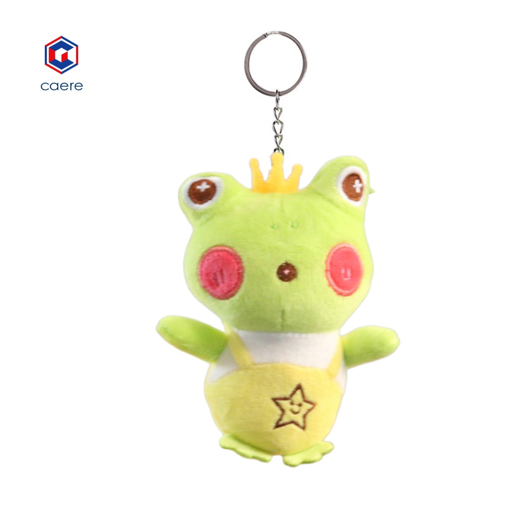 Cae| Móc Khóa Hình Ếch Xanh Nhồi Bông Thời Trang
