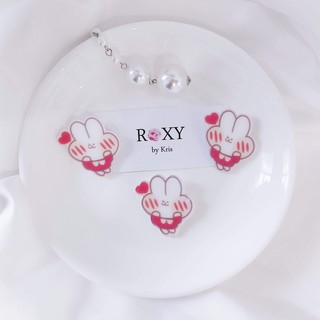 [Cute] RoxybyKris - Huy Hiệu/ Pin cài áo, túi vải LITTLE BUNNY - Ảnh Roxy tự chụp