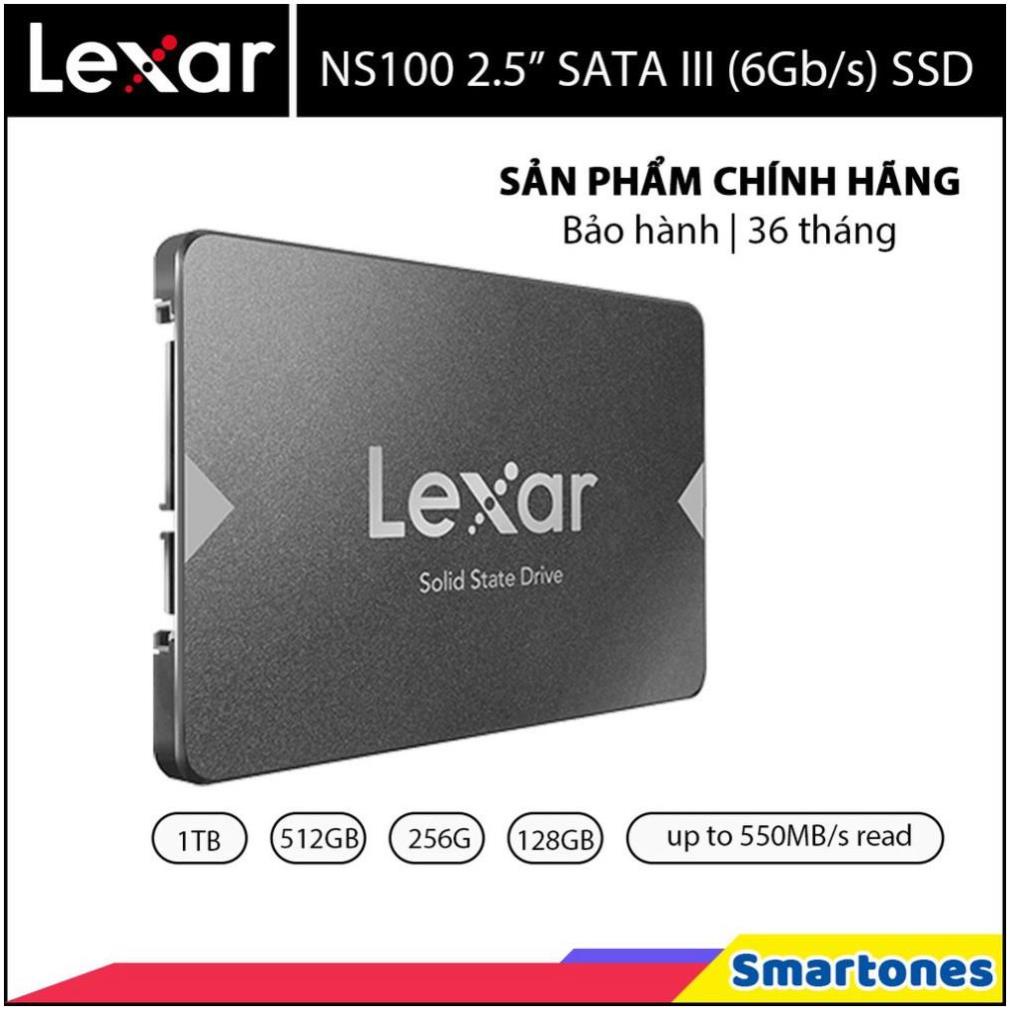Ổ cứng SSD Lexar NS100 128/256/512GB/1TB 2.5” SATA III (6Gb/s) tốc độ đọc lên đến 550MB/s cho máy tính PC và Laptop