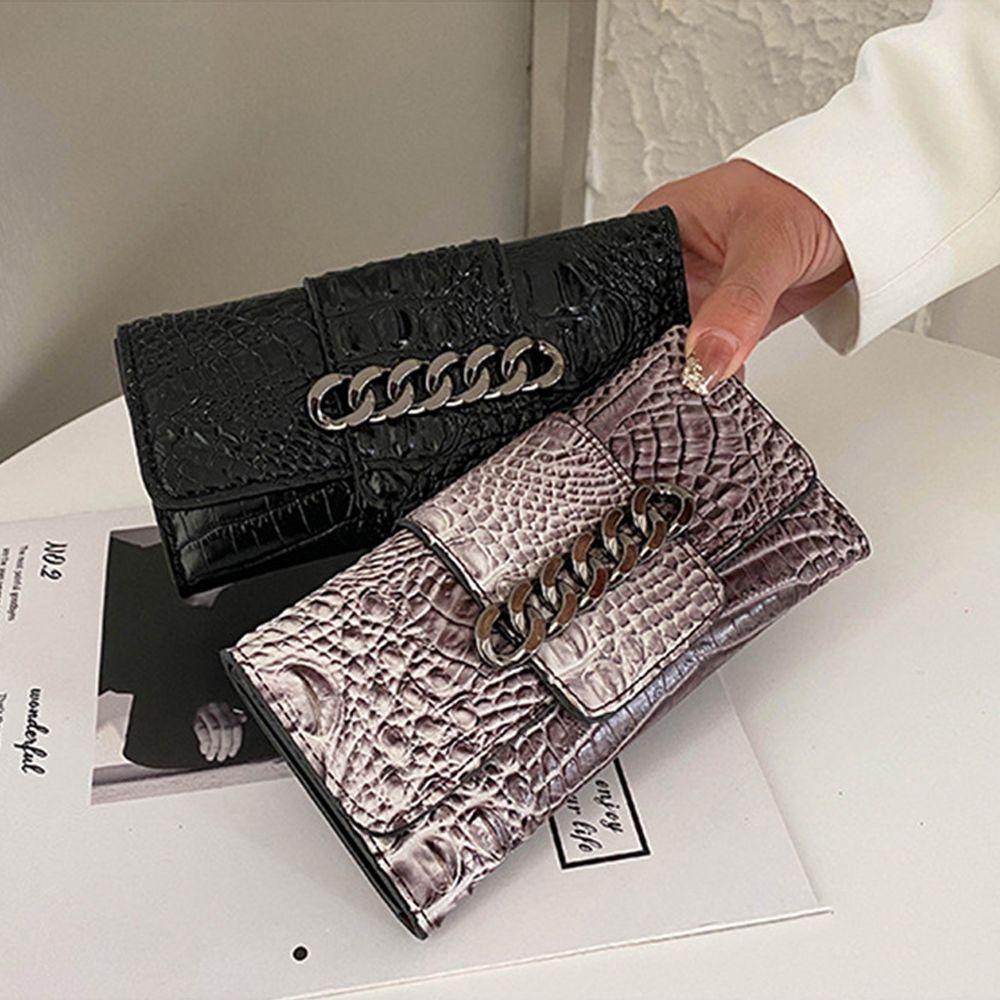 Ví Da PU Dáng Dài Nhiều Ngăn Đựng Thẻ Thời Trang Cho Nữ Giá Đỡ