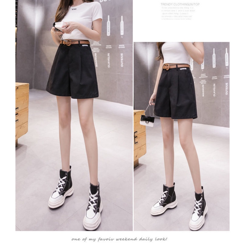 Quần Short Thời Trang Hàn Quốc Cá Tính 165662 Quần Short Giả Váy Chữ a Lưng Cao Tôn Dáng Hợp Thời Trang