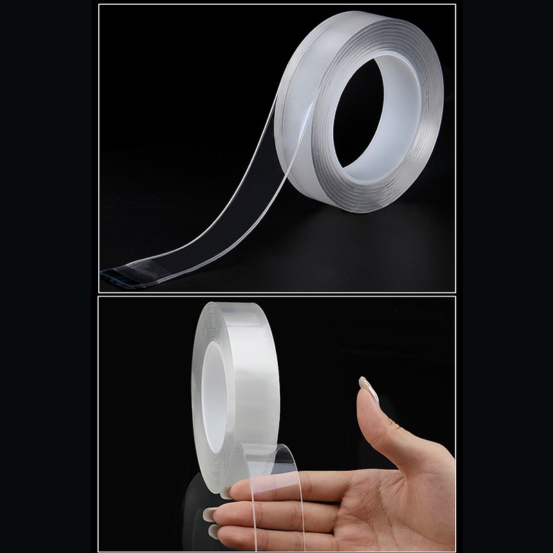 Băng Keo Nano Hai Mặt Trong Suốt Có Thể Tái Sử Dụng
