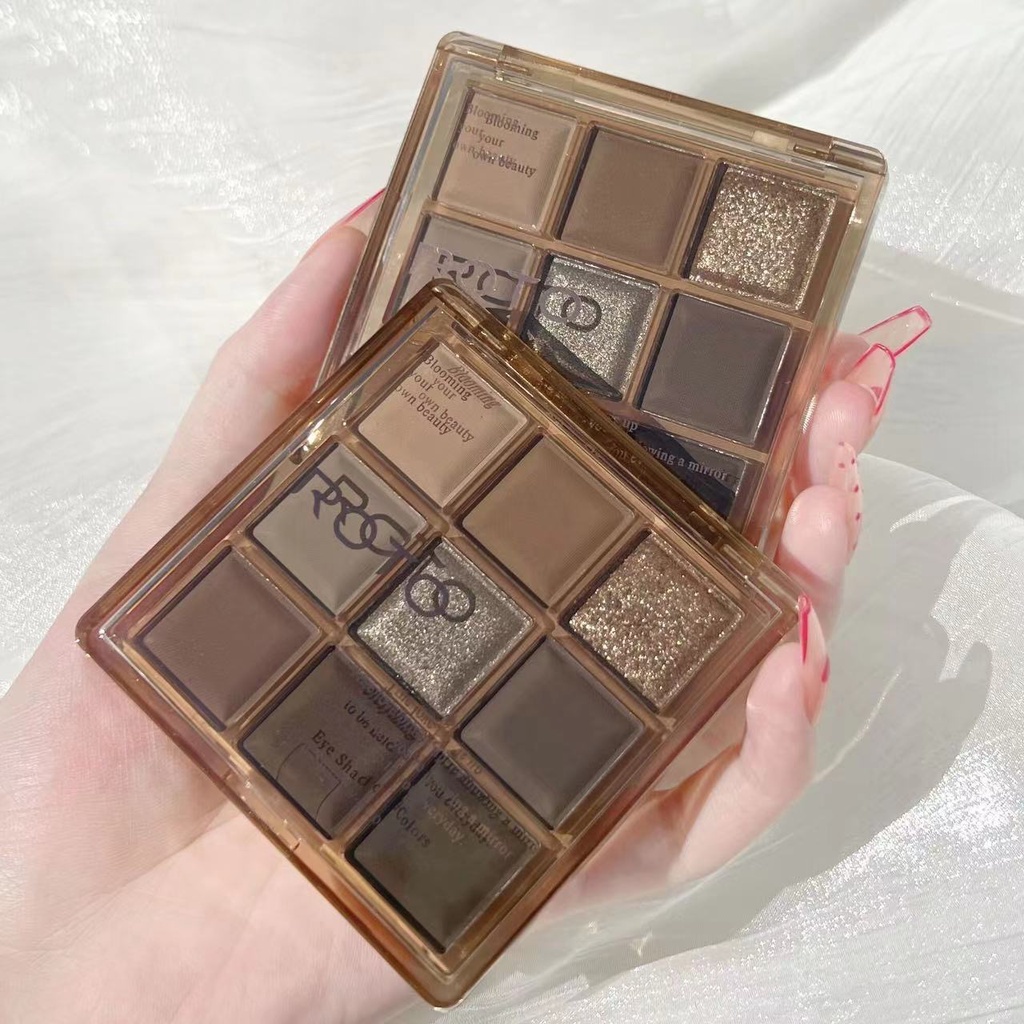 Bảng Phấn Mắt 9 Màu Sắc Tố Ngọc Trai / Lì Trang Điểm Đa Năng