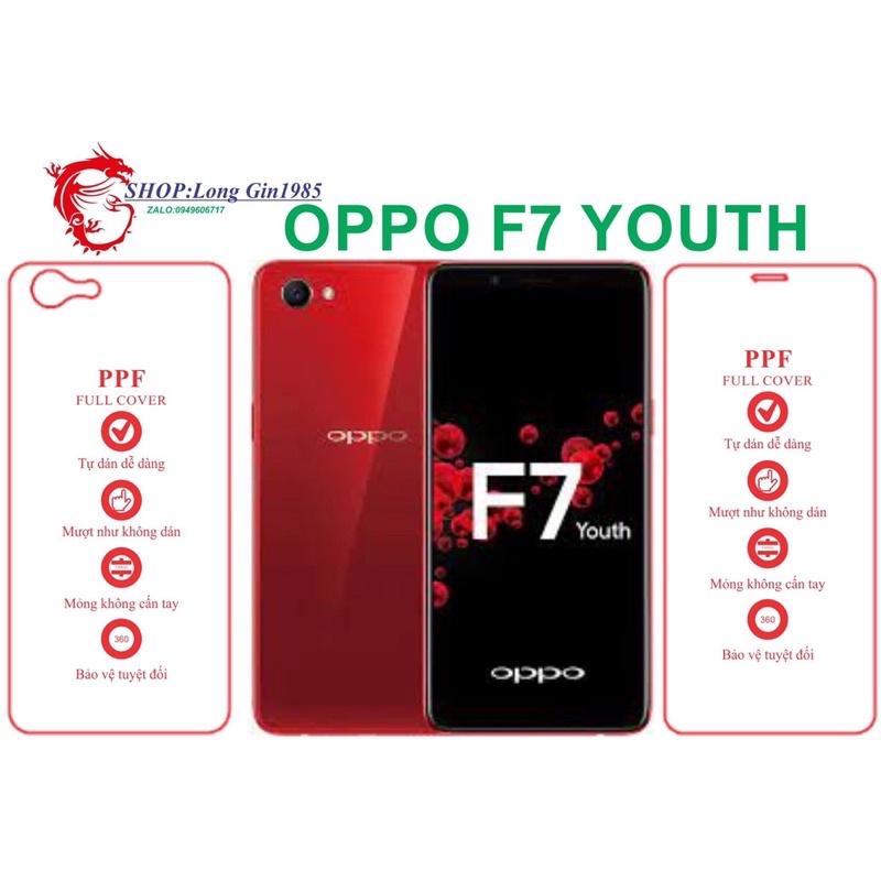 Oppo F7 youth miếng dán trong Ppf mặt sau và mặt trước chống va đập chống trầy xước