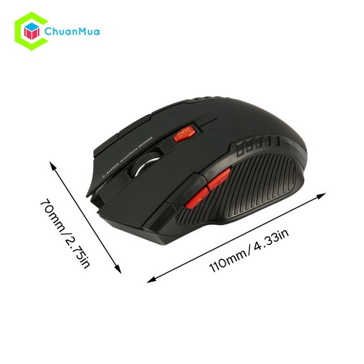 Chuột không dây 2.4Ghz chơi game PUBG, Liên quân chuyên dụng cho máy tính/laptop_Chuột máy tính