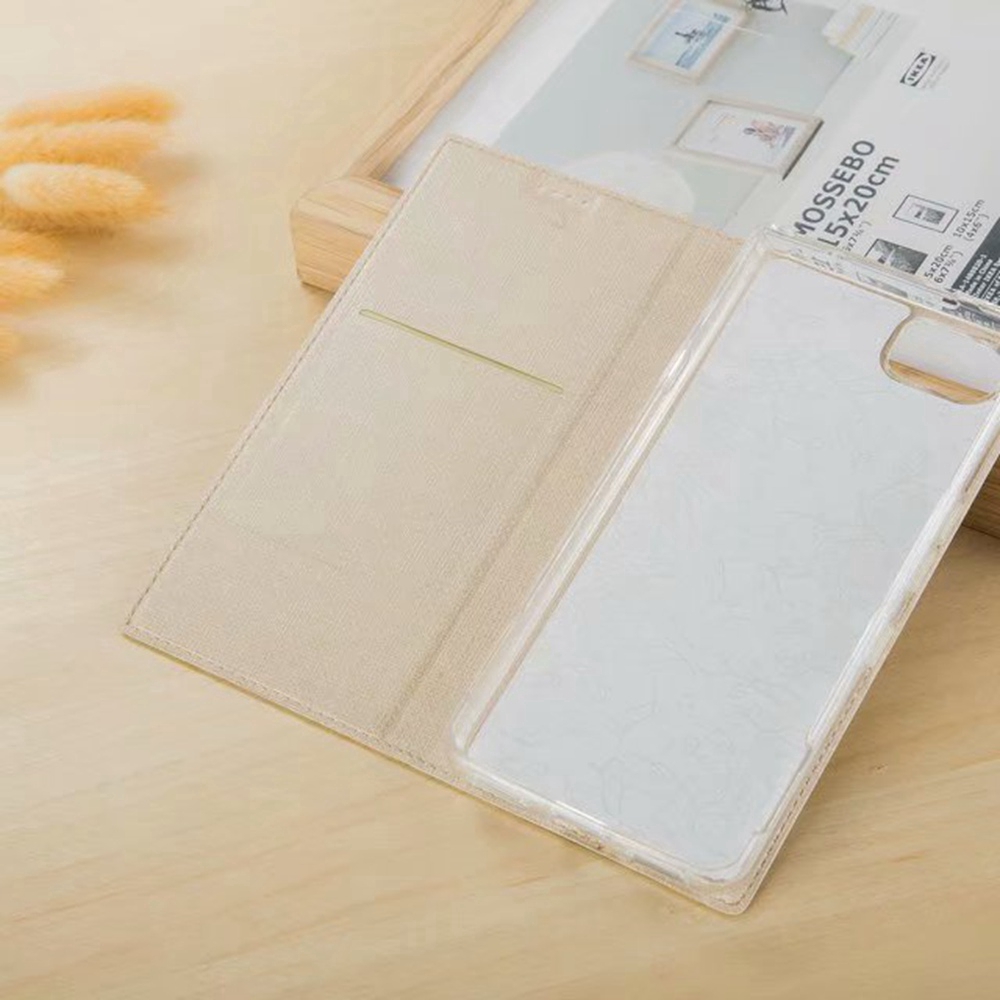 Bao da điện thoại PU nắp gập từ tính thời trang có ngăn đựng thẻ cho BlackBerry KeyOne