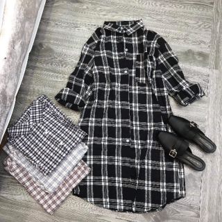 Váy sơ mi kẻ quảng châu