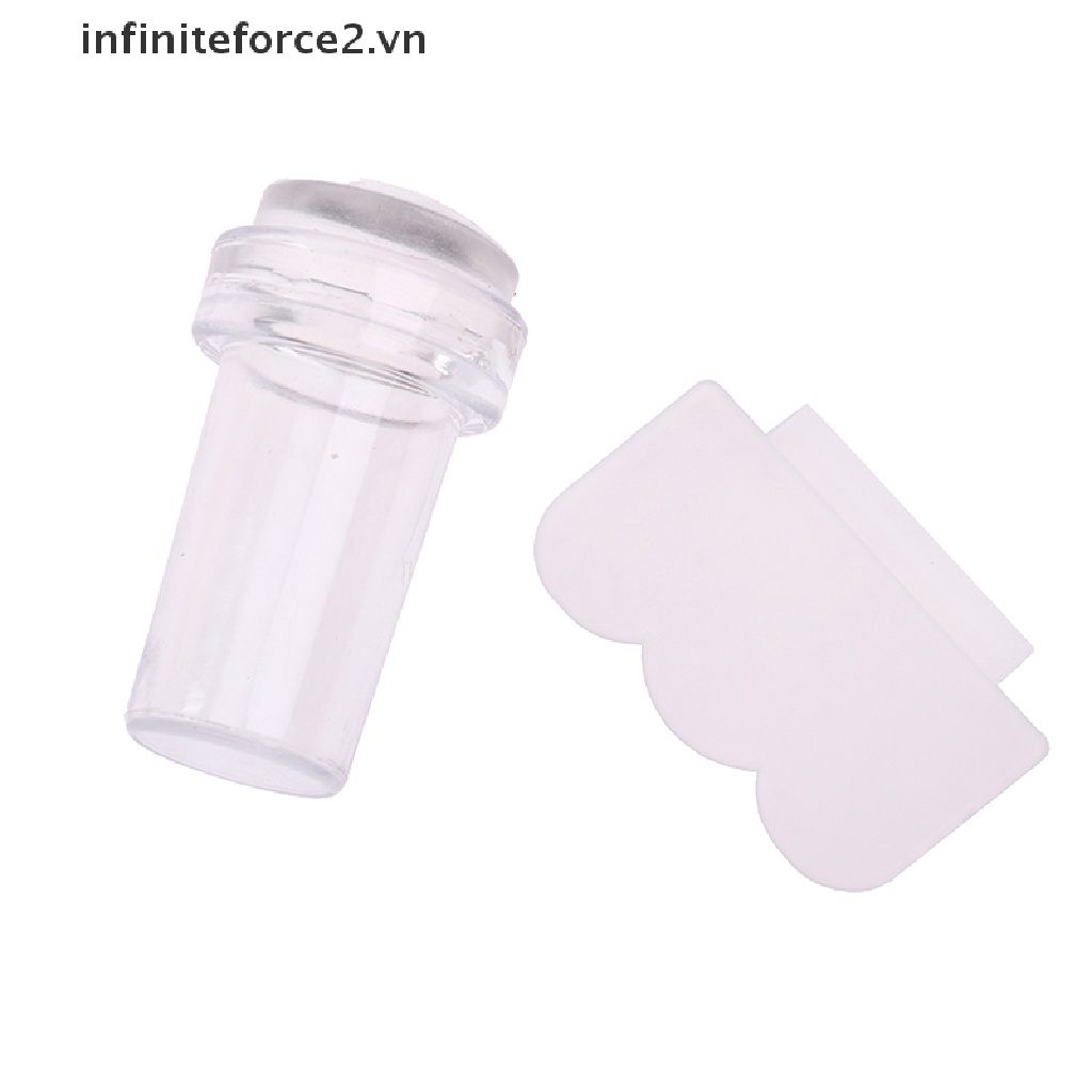 {fore} Pure Clear Jelly Silicone Nail Art Stamper Scraper Nail Stamp Stamping Tool VN