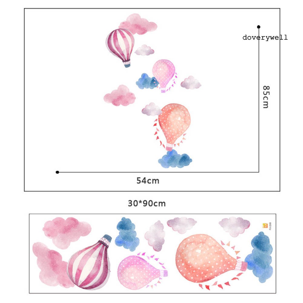 decal dán tường Họa Tiết Hình Khinh Khí Cầu Dùng Trong Trang Trí Phòng Trẻ