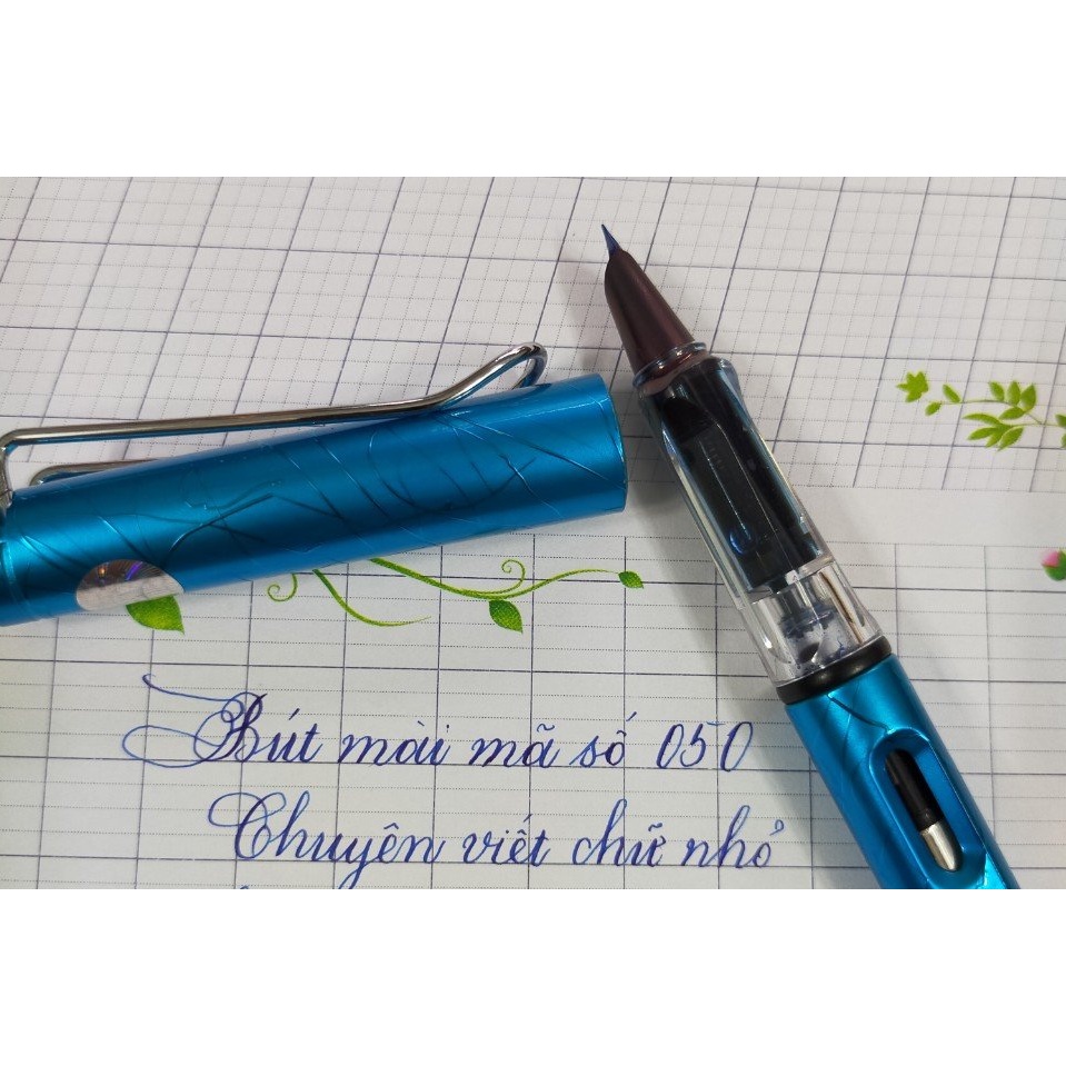 BÚT THẦY ÁNH SH050 - Bút ngòi kim tinh lá tre tự tạo thanh đậm