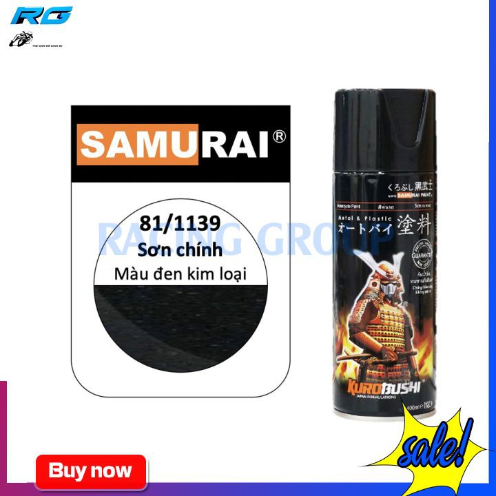 Chai Xịt Sơn Xe Máy Samurai Trong Suốt 1/128 Phủ Bóng - Bám Dính Tốt Màu Đẹp