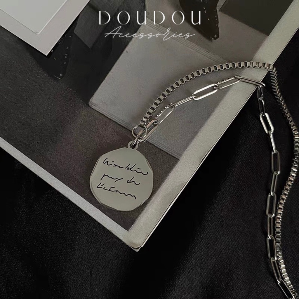 Dây chuyền nữ đẹp Doudou Dây chuyền nữ không gỉ chất liệu hợp kim phong cách Âu Mỹ retro cổ điển thời trang XL005