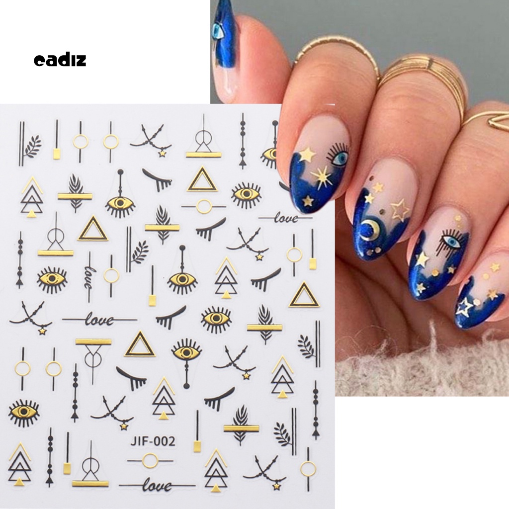 Miếng Dán Trang Trí Móng Tay Hình Ngôi Sao/ Trái Tim/ Mặt Trăng/ Ngôi Sao Dễ Thương