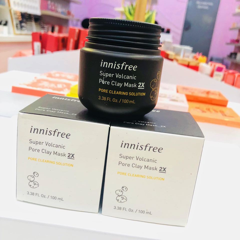 Mặt Nạ Đất Sét Innisfree Super Volcanic Pore Clay Mask 2X ( Phiên bản mới 2019 ) 100ml