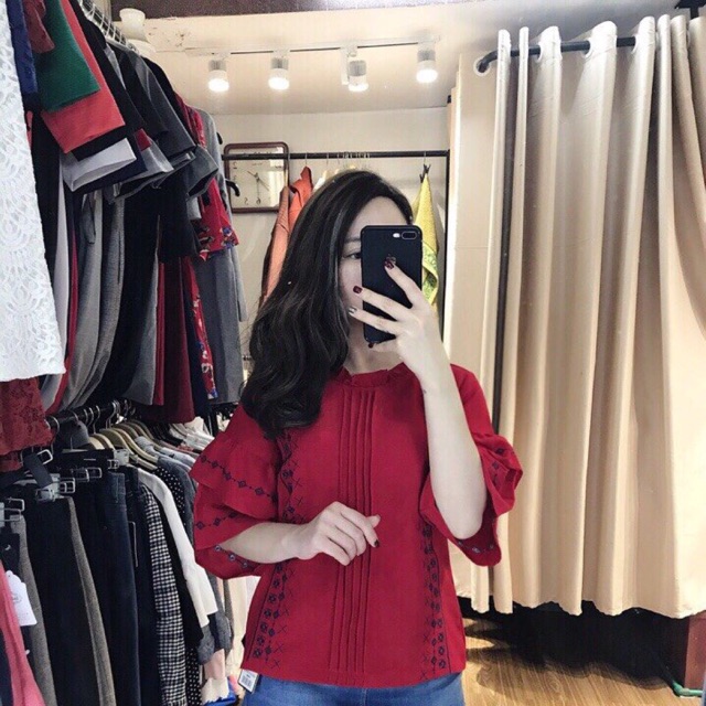 🎯🎯🎯 Áo Asos tay cổ xếp ly