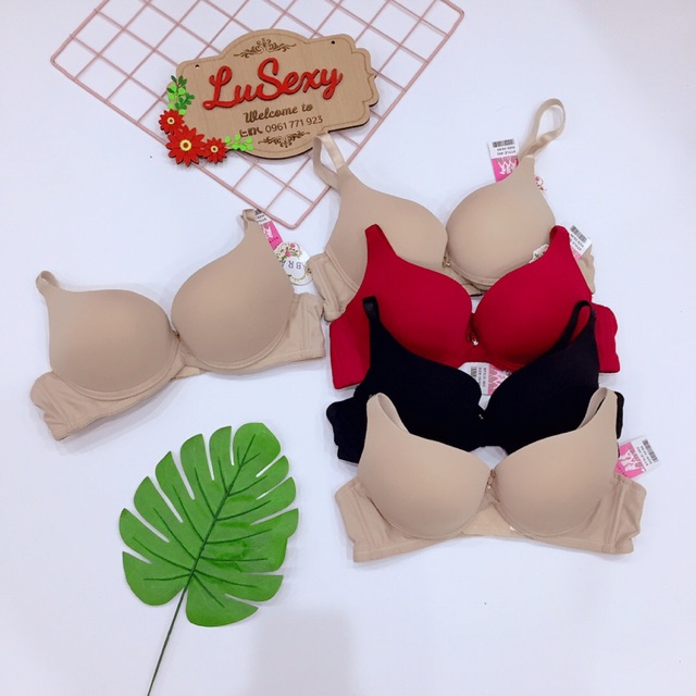 Áo Ngực Có Gọng Mặc Áo Dài Nâng Ngực Đẹp Mềm Mại - Áo Lót Nữ Nâng Ngực Đệm Mút Dày Tạo Khe Màu Da Đen Mã 902 Hàn Thái