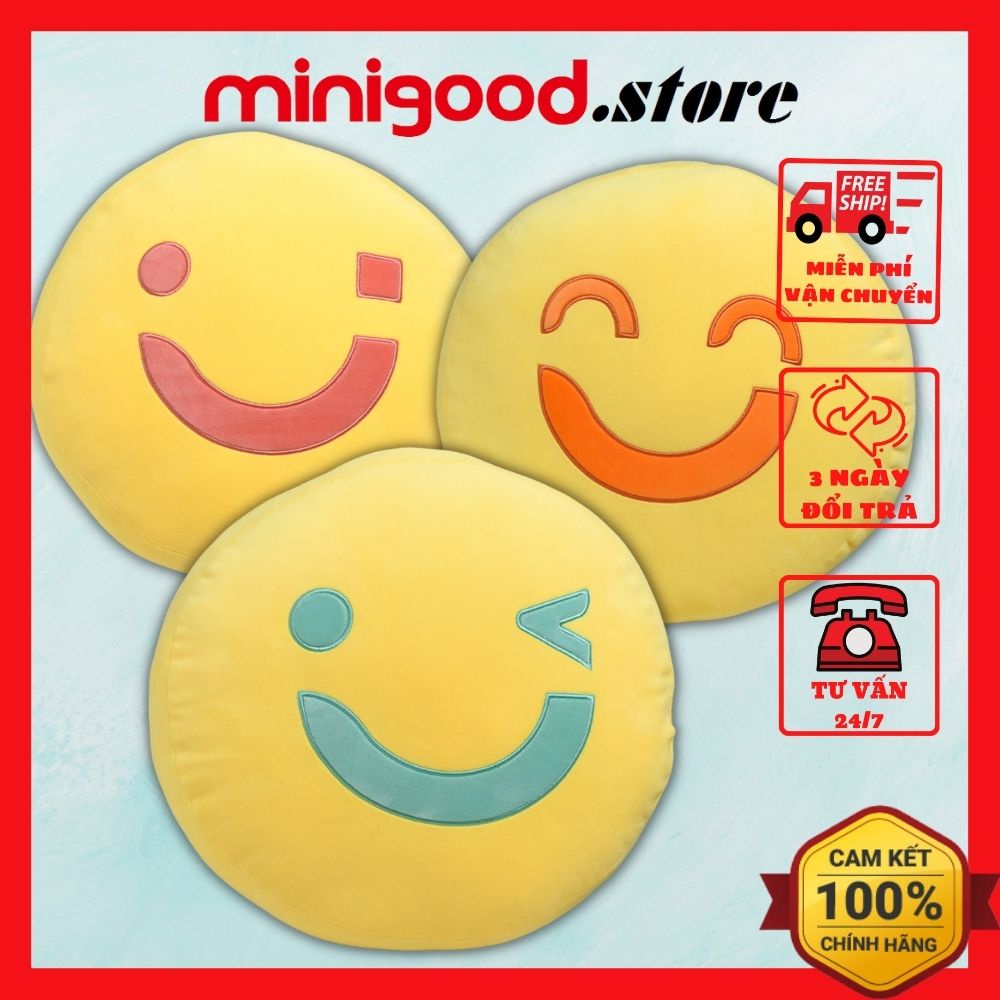 Gối ôm gấu bông biểu cảm dễ thương 40cm MINIGOOD
